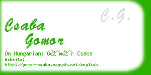 csaba gomor business card